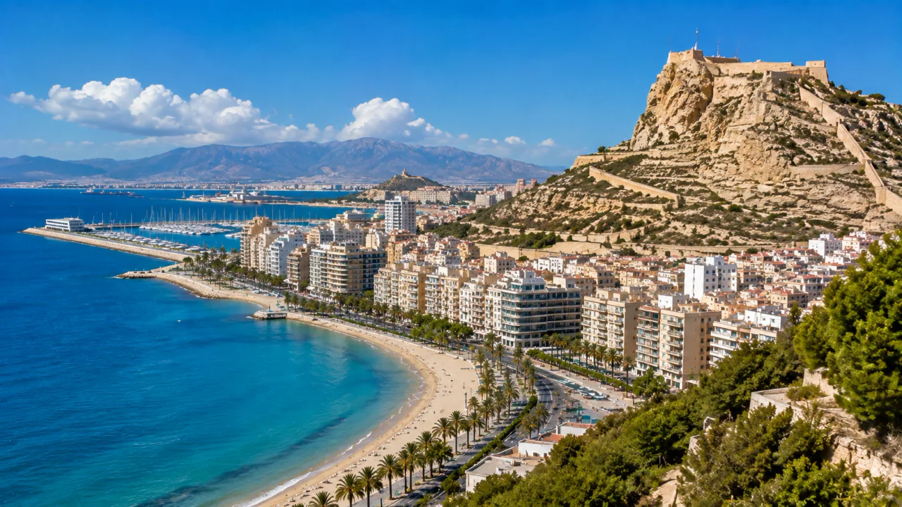 Vues panoramiques sur Almería et la côte méditerranéenne