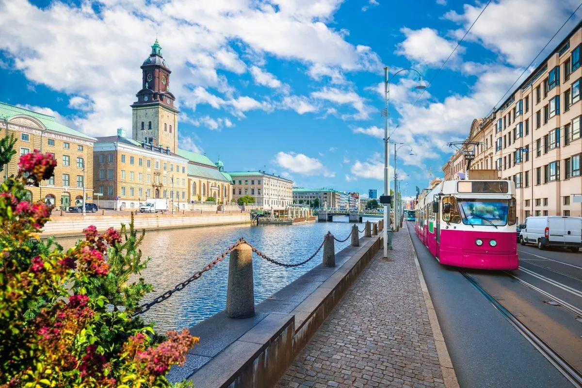 Front de mer et paysage urbain de Göteborg sur la côte ouest de la Suède