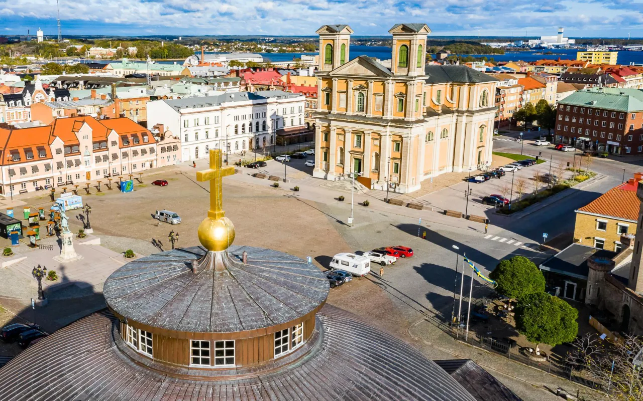 Centre-ville de Karlskrona et front de mer en Suède