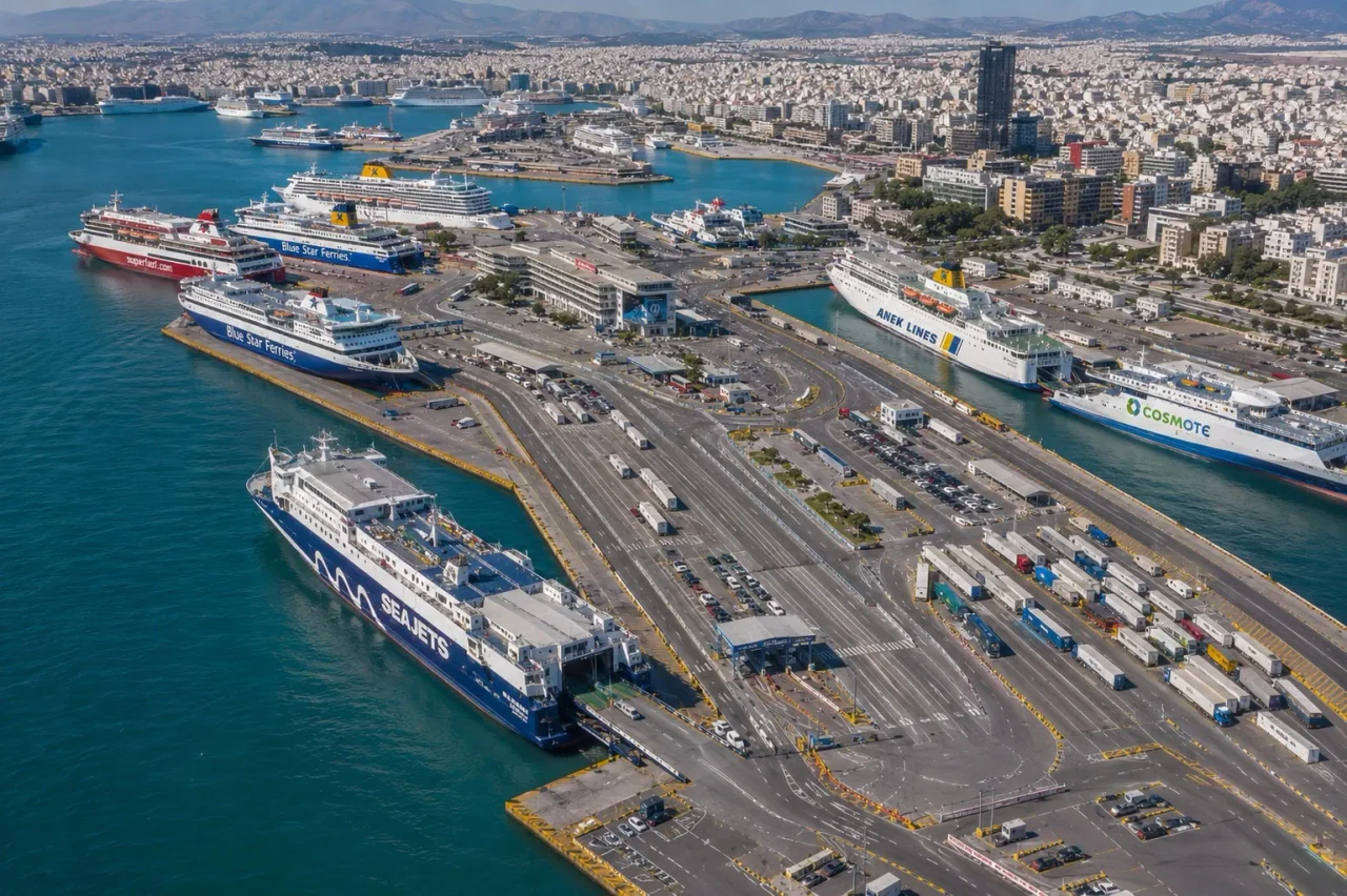 Port de ferry et front de mer du Pirée