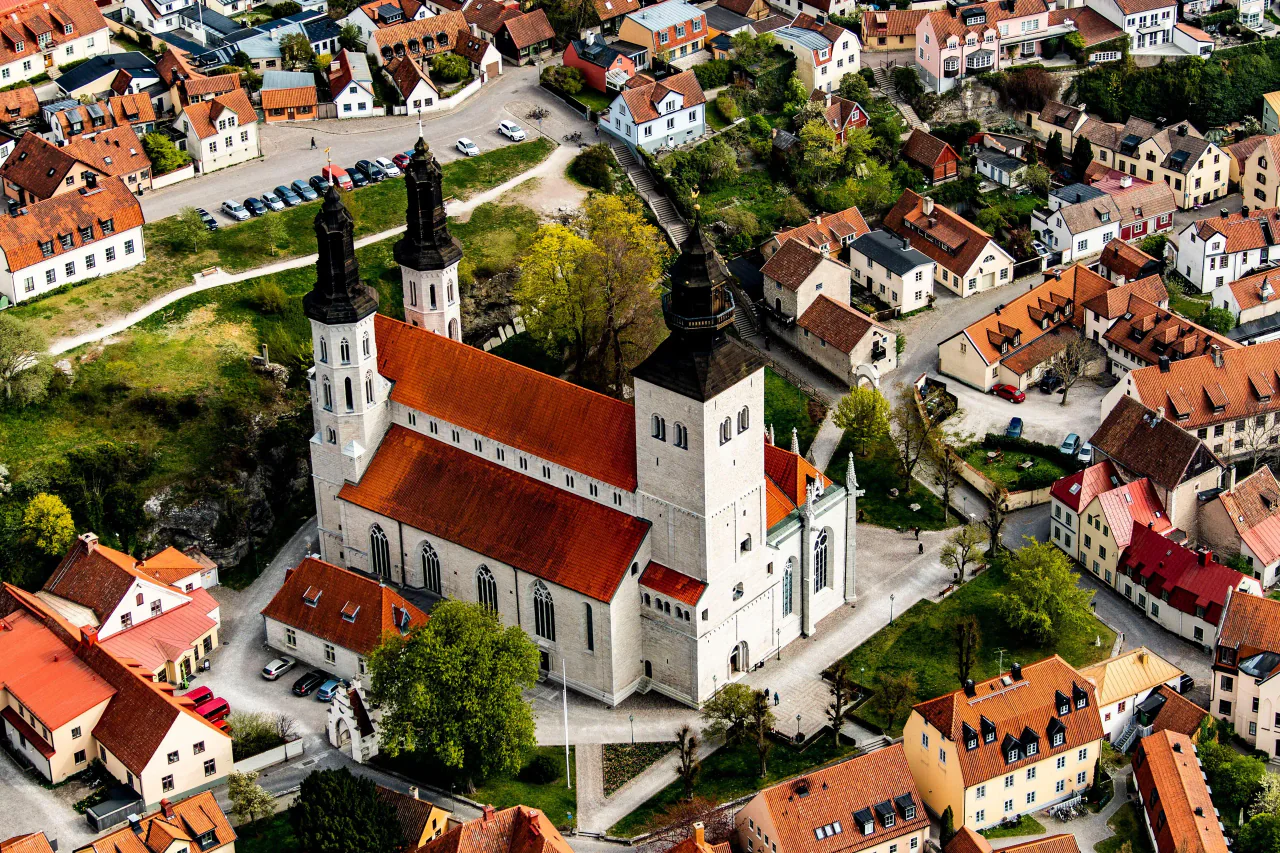Front de mer historique de Visby sur Gotland