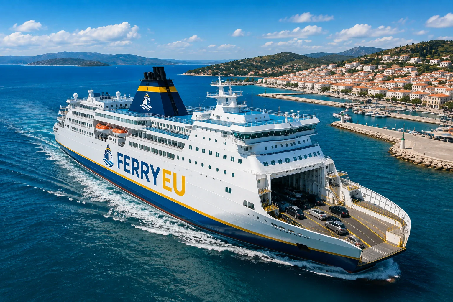 Destination côtière européenne accessible en ferry