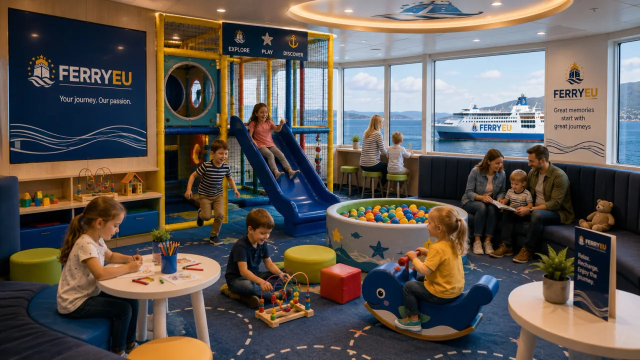 Aire de jeux pour enfants à bord d'un ferry à passagers