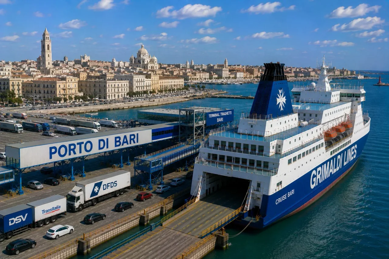 Port de ferry de Bari, dans le sud de l'Italie