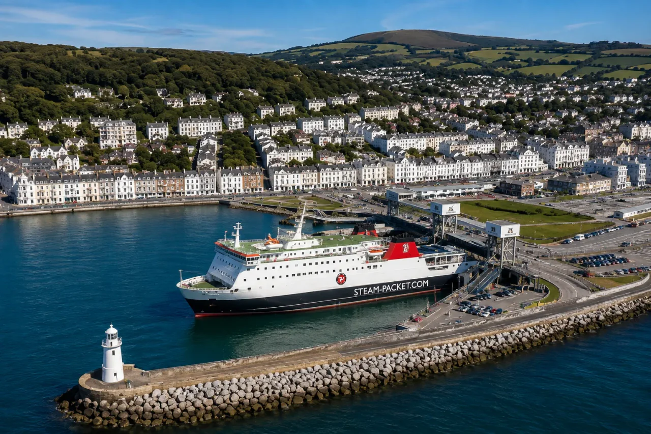 Port de Douglas et Steam Packet Ferry sur l'île de Man