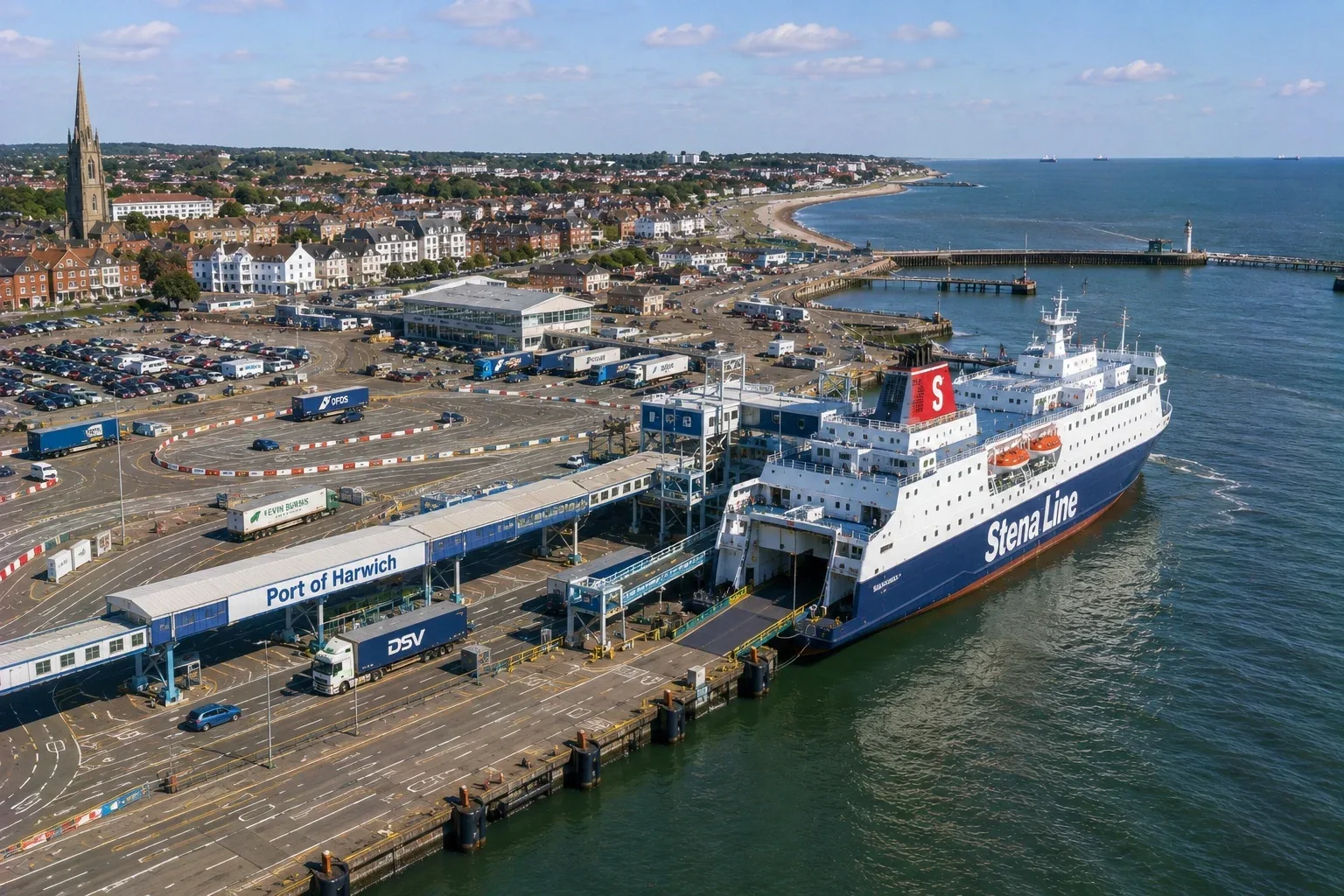 Ferry Stena Line au terminal des ferries internationaux de Harwich