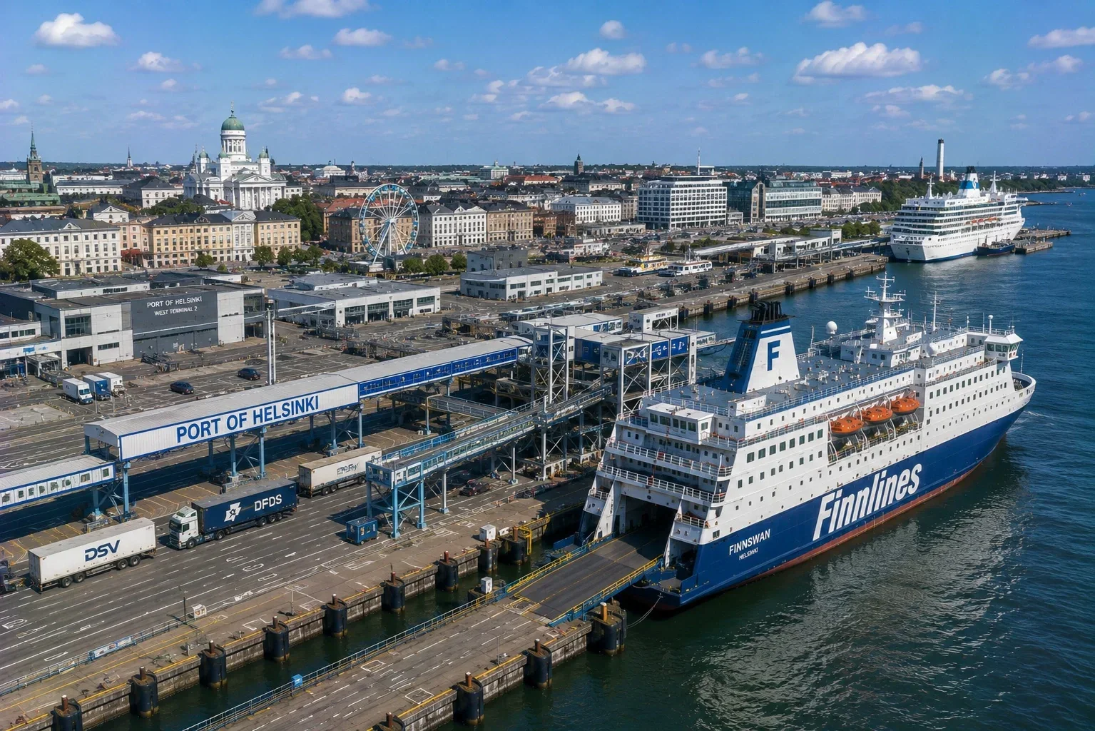 Terminal de ferry pour passagers à Helsinki, Finlande