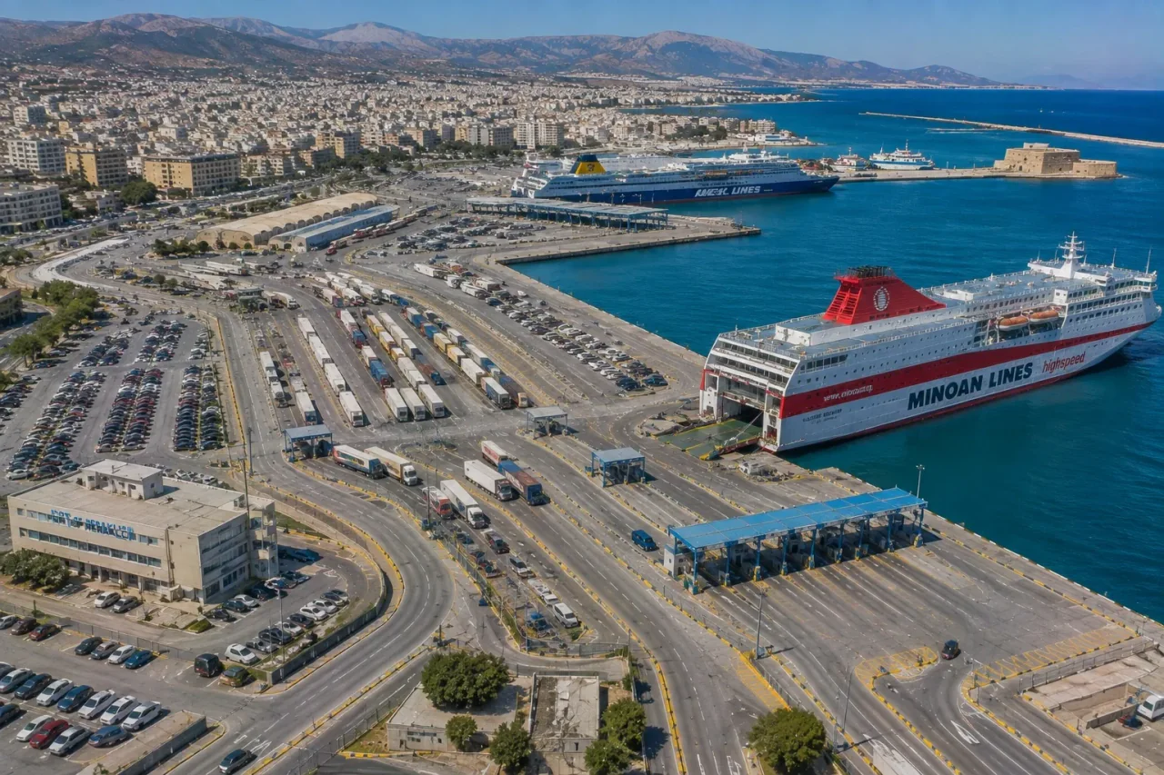 Port de ferry d'Héraklion en Crète