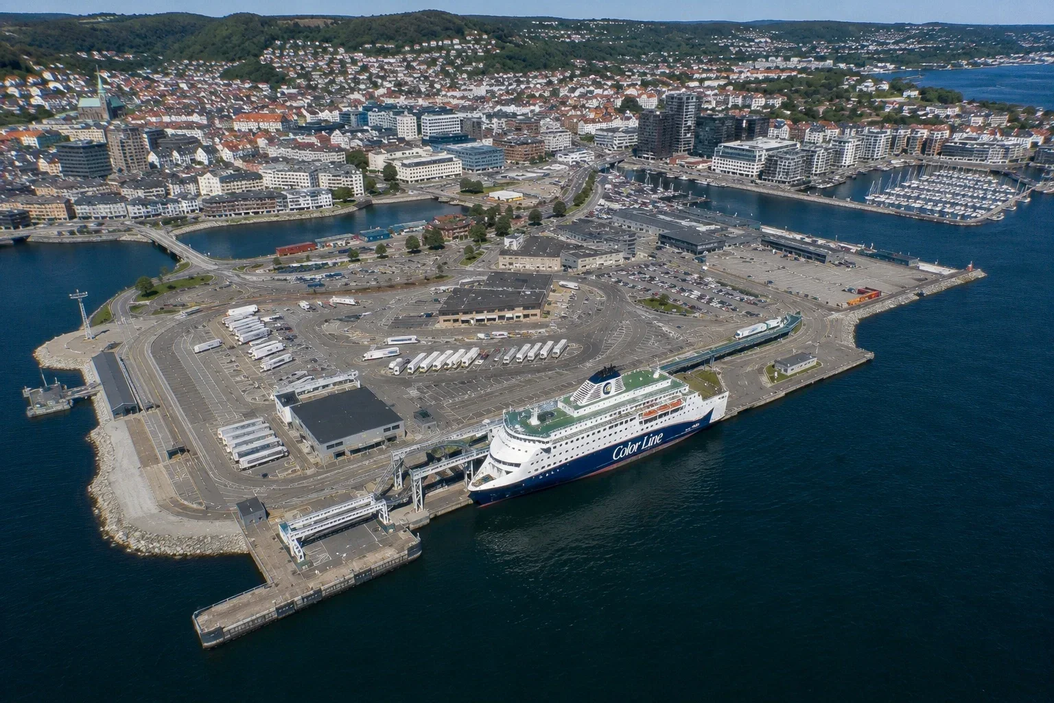 Terminaux de ferry pour passagers à Kristiansand dans le sud de la Norvège