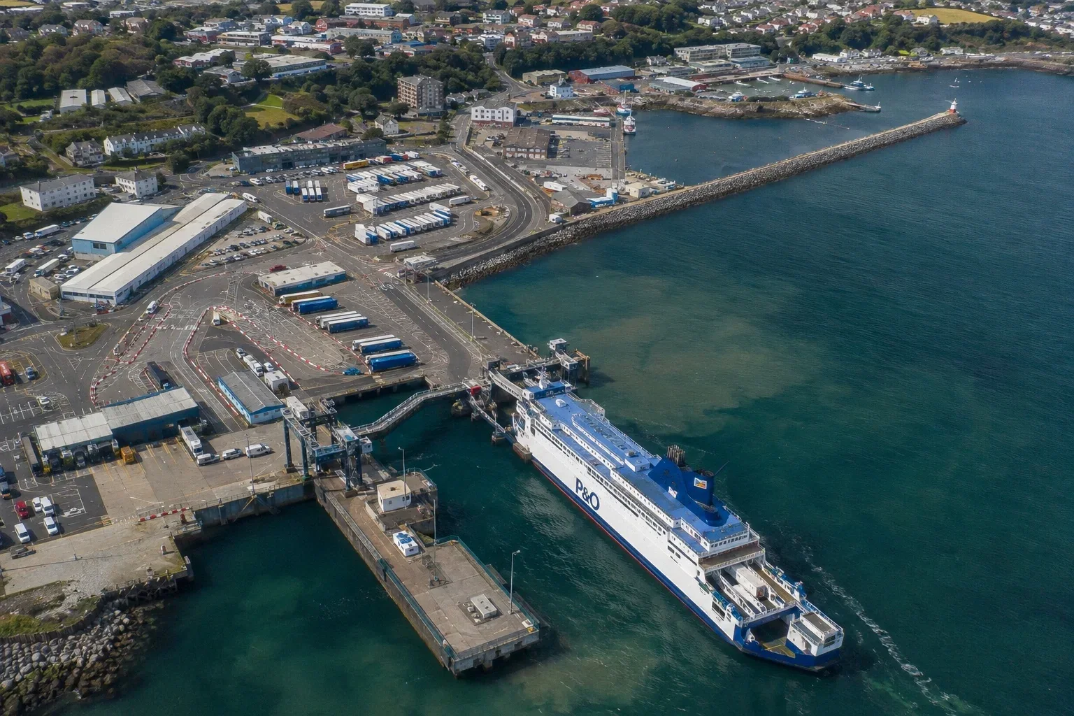 Port de ferry de Larne en Irlande du Nord