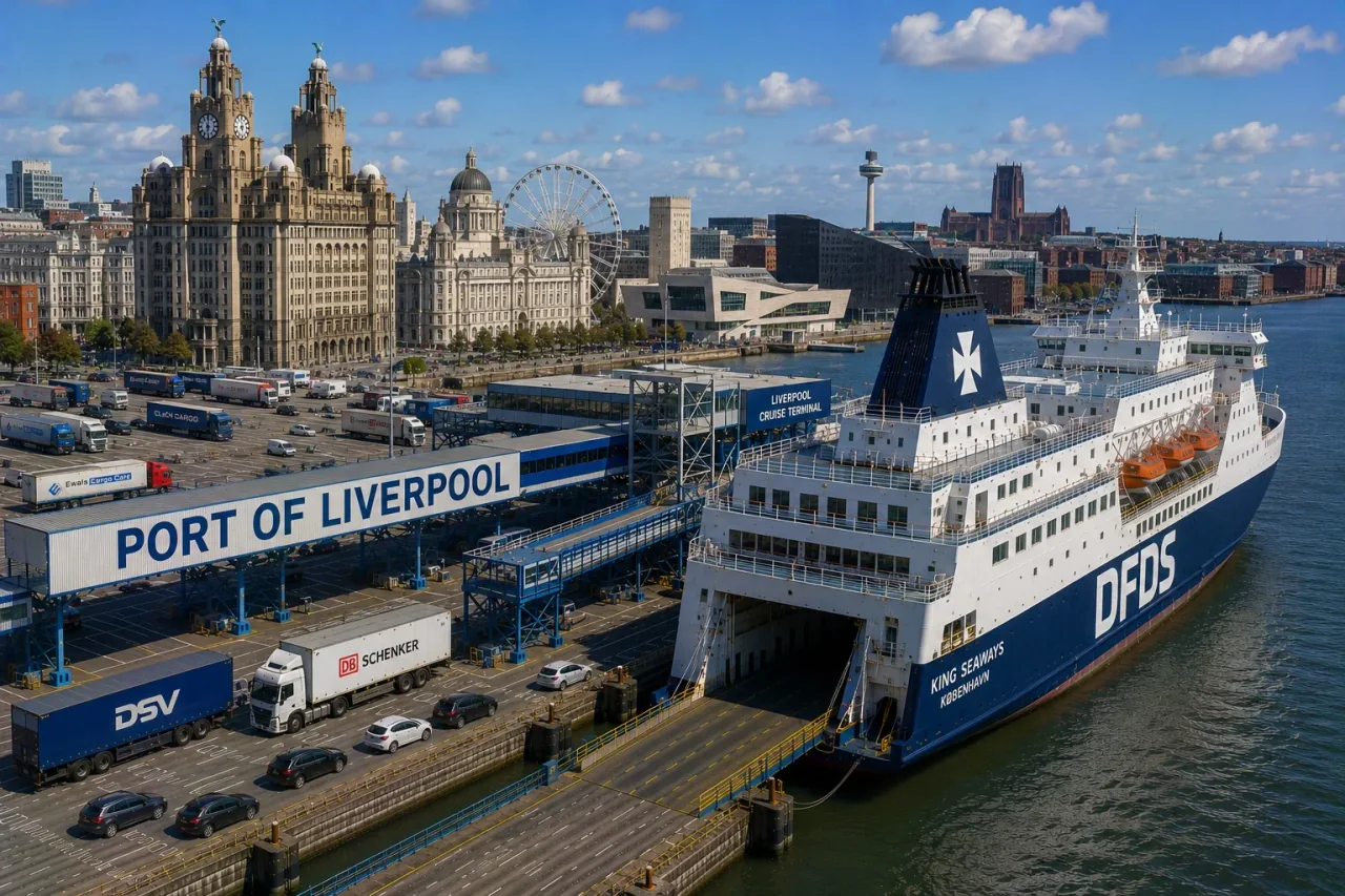 Terminal de ferry pour passagers sur la rivière Mersey à Liverpool, Angleterre