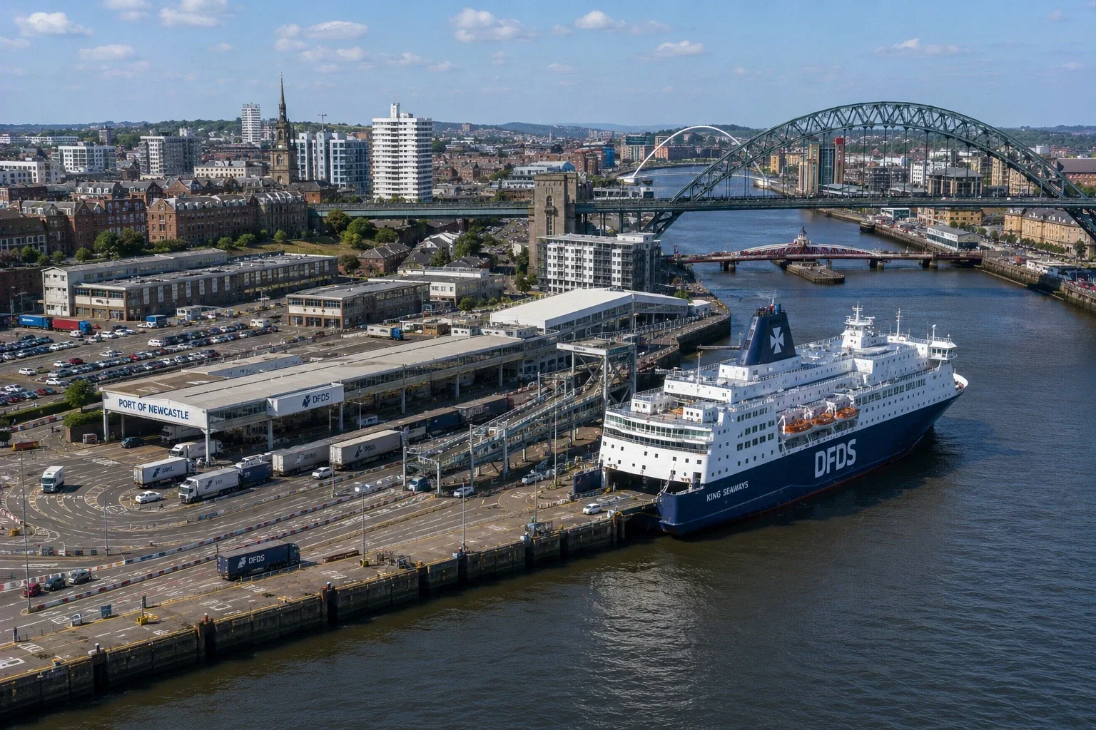 Terminal de ferry pour passagers de Newcastle, la principale porte d'entrée des ferries internationaux de la côte est pour les voyageurs d'Édimbourg