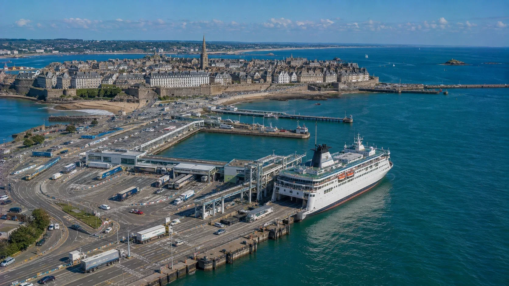 Port ferry de Saint-Malo en Bretagne