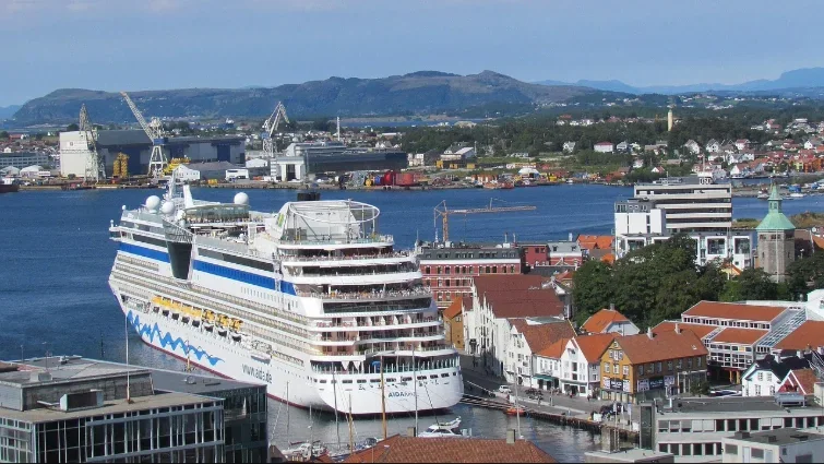 Port et front de mer de Stavanger dans l'ouest de la Norvège