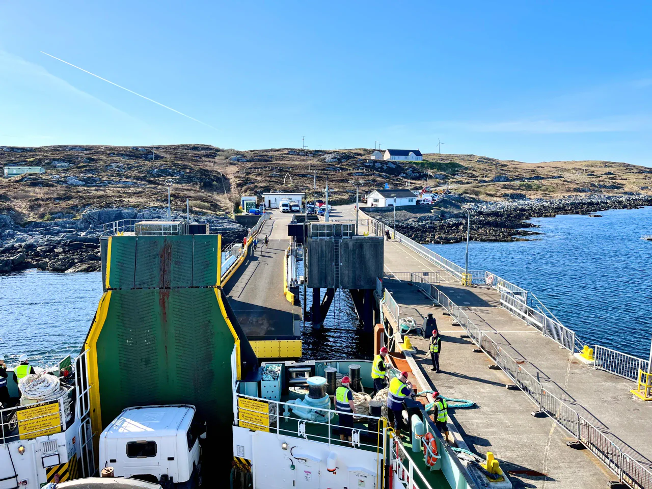 Paysage de ferry côtier de Tiree