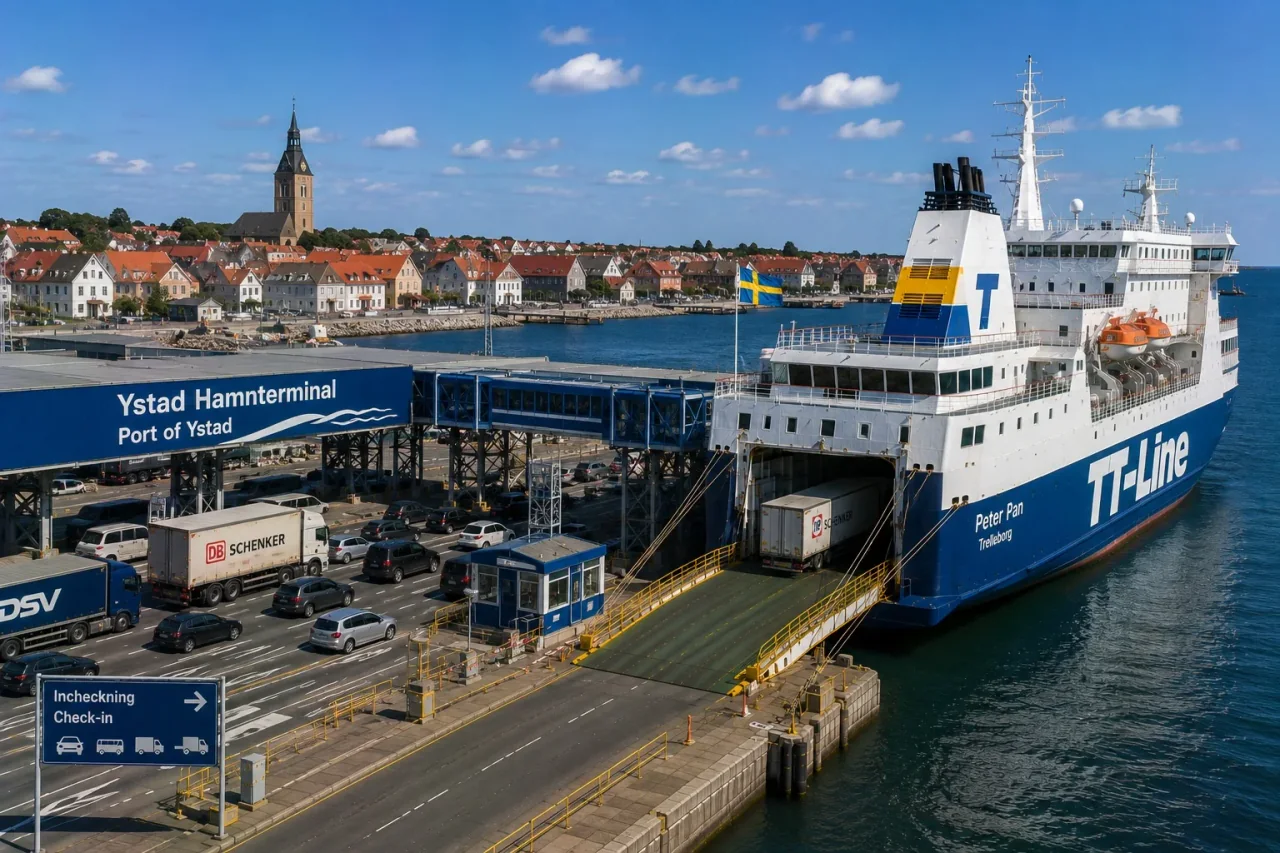 Port de ferry d'Ystad dans le sud de la Suède