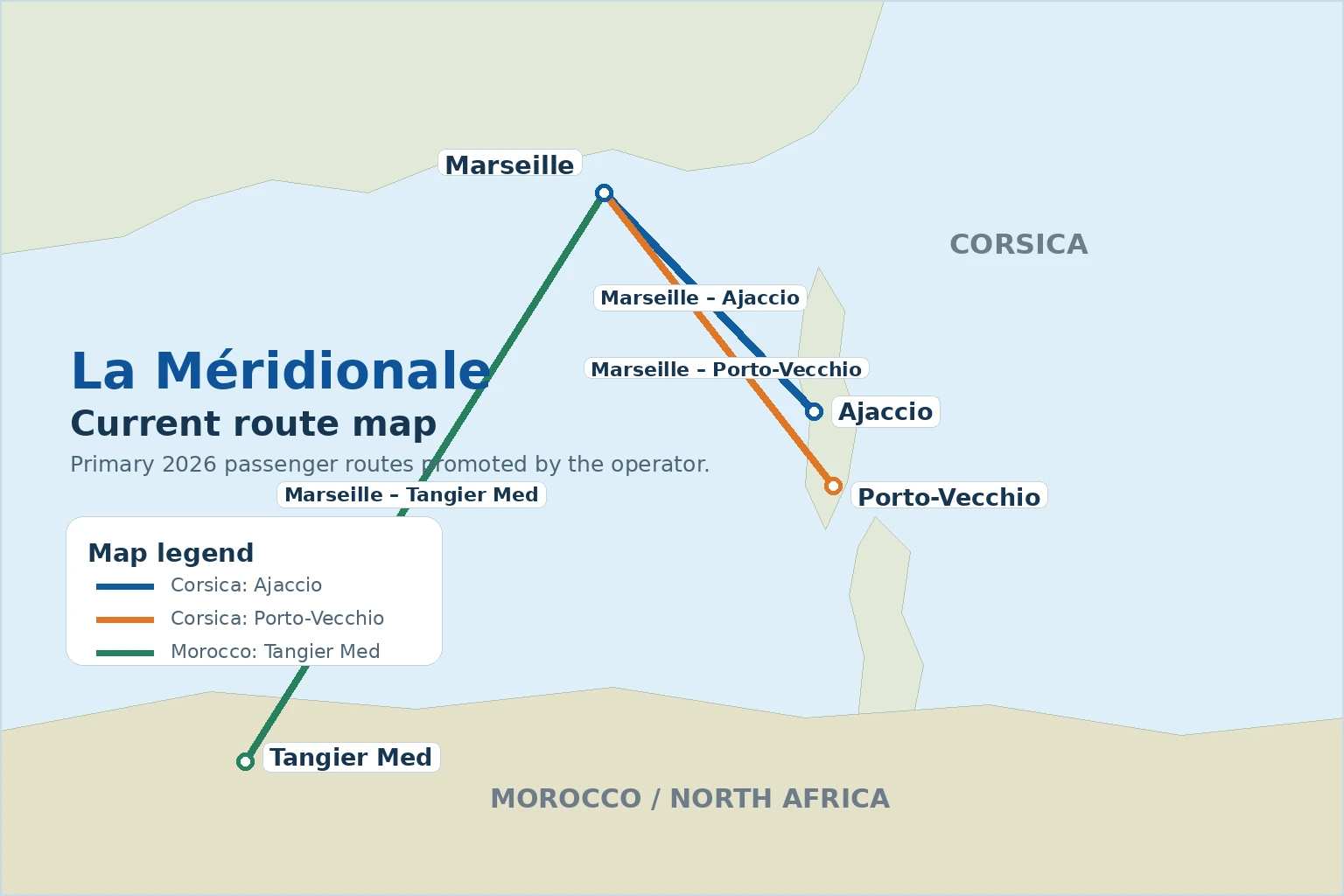 Carte routière de La Méridionale
