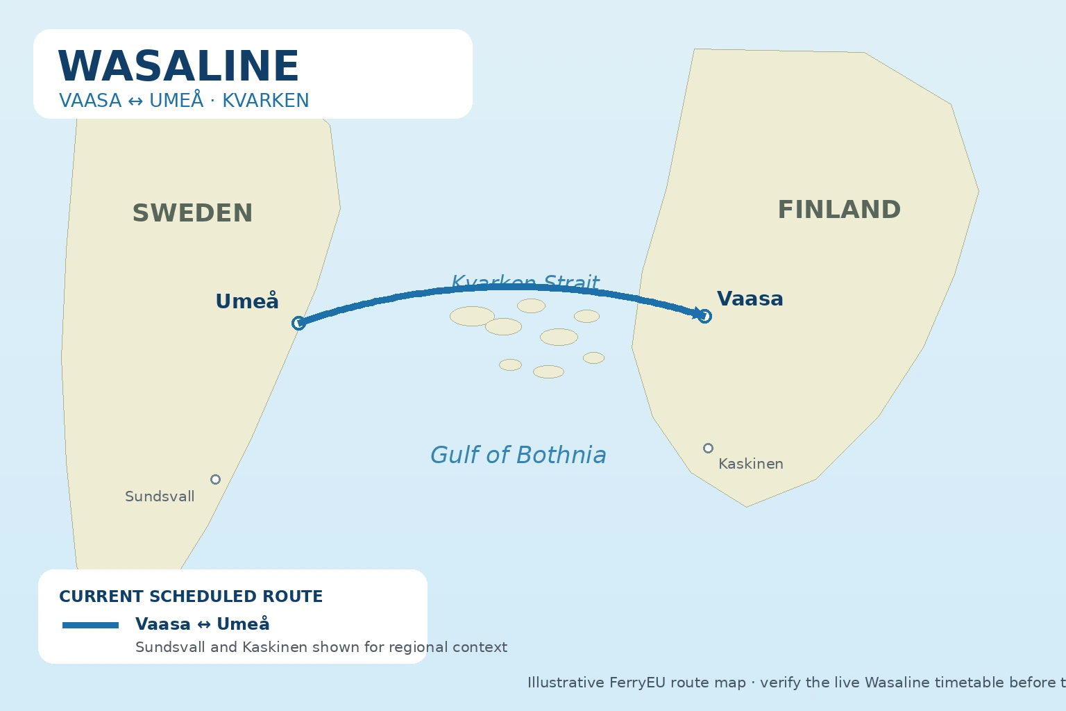 Carte routière illustrée de Wasaline