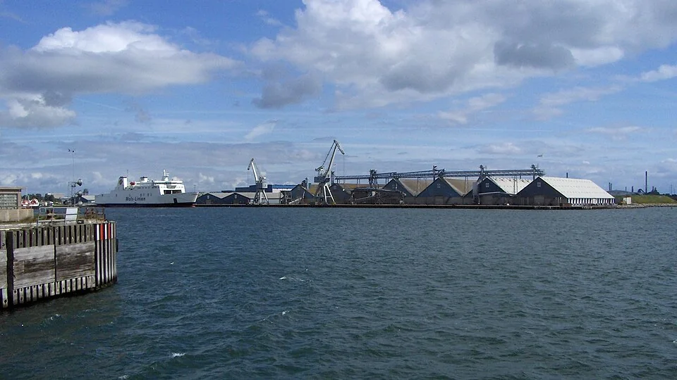 Le front de mer et la zone portuaire de Kalundborg